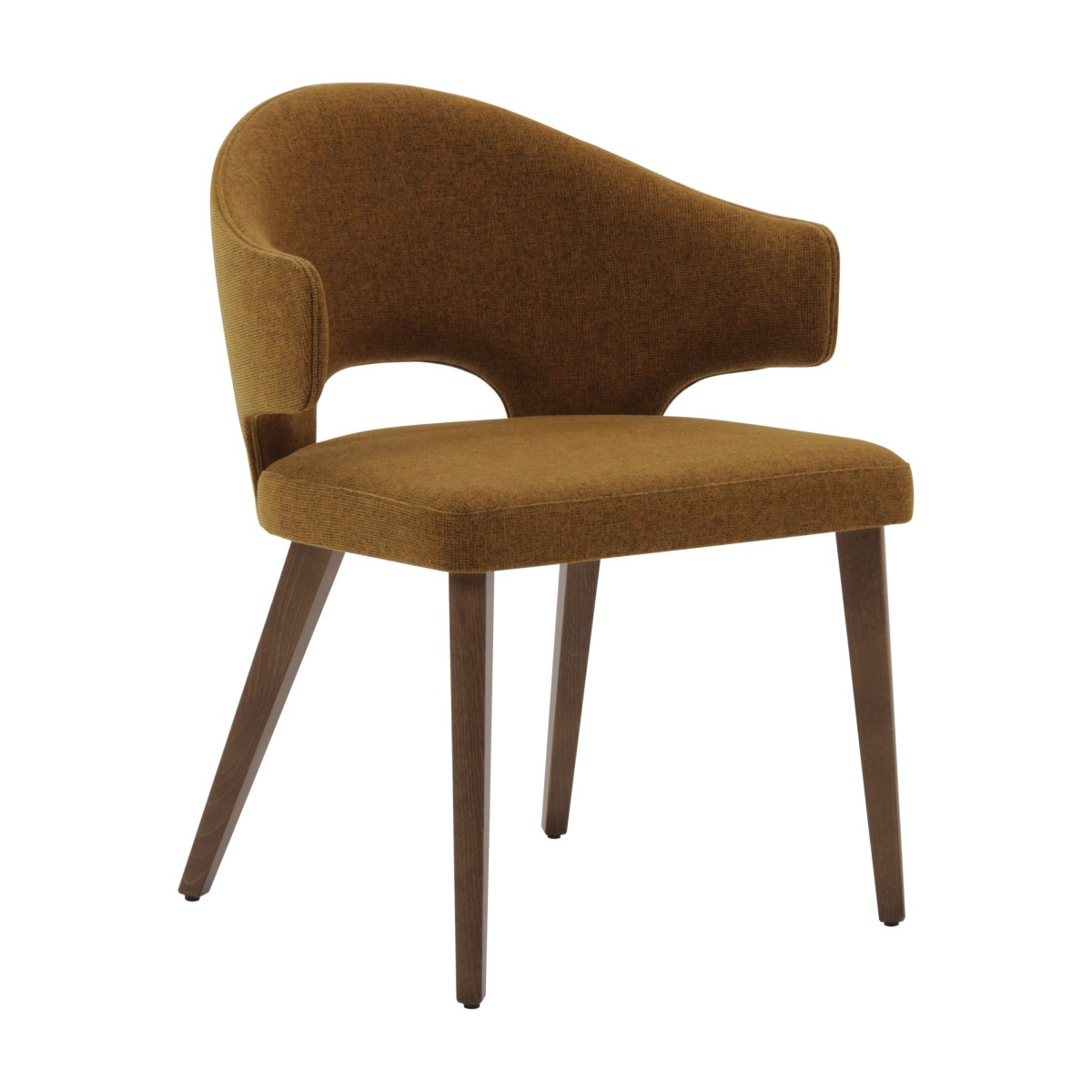 contemporary italian wood yellow armchair eva 6870