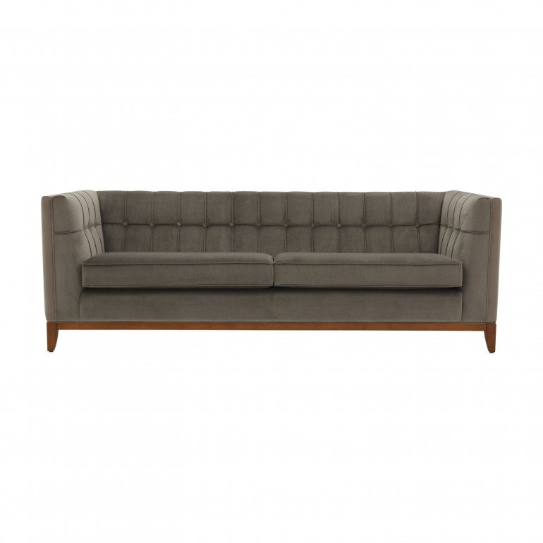 4 seater Italian sofa - contemporary Italian sofa with buttoned back and 2 comfortable seat cushions