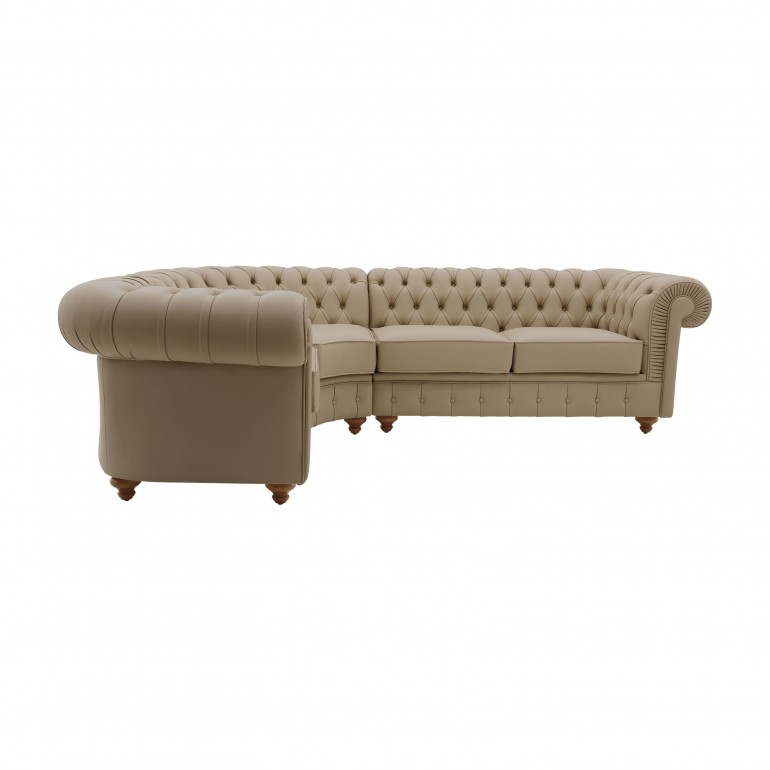 chesterfield style wooden sofa