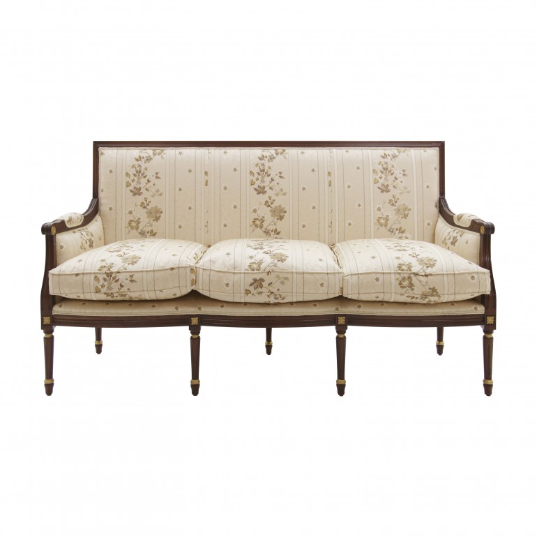 louis xvi style wooden sofa 