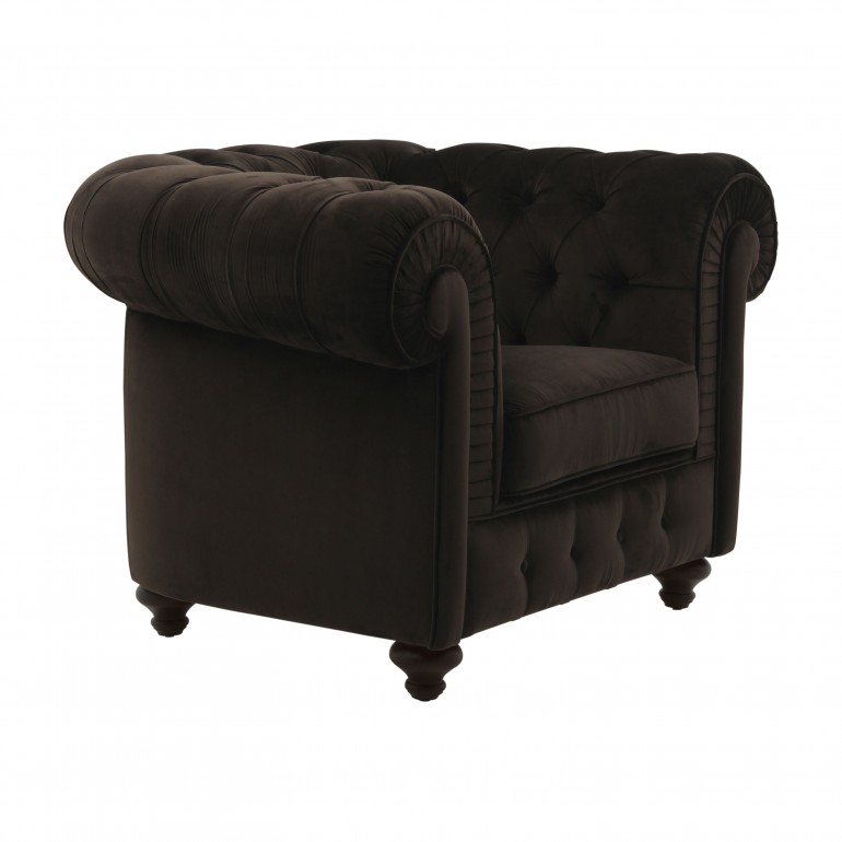 chesterfield style wooden armchair