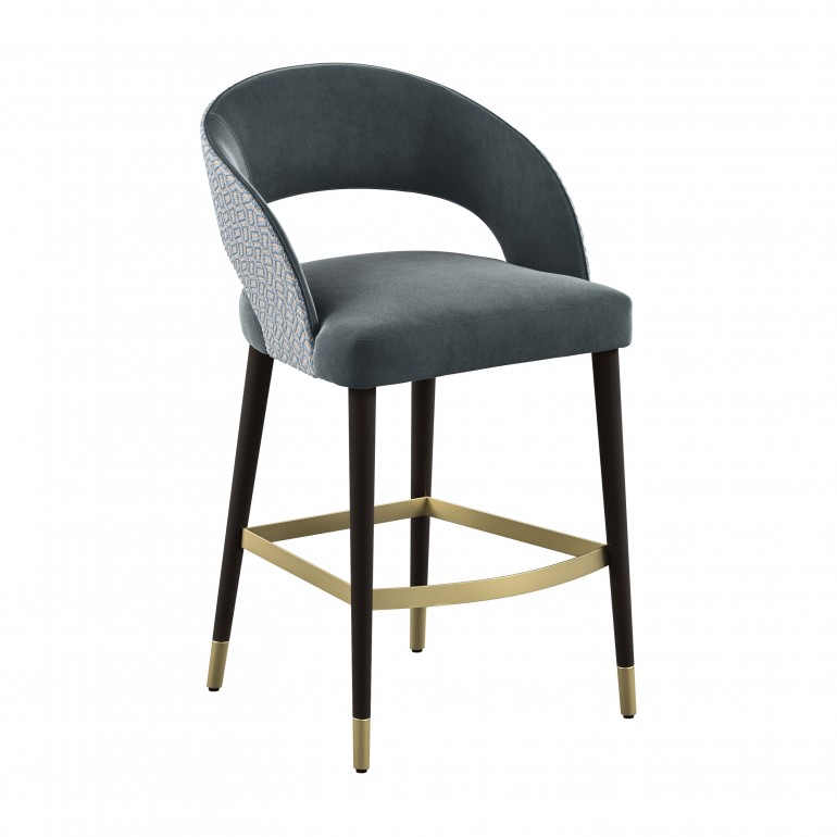 contemporary style counter stool with wood structure