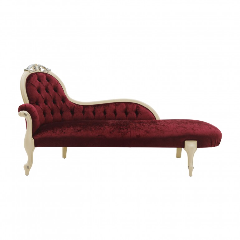 classic style wooden chaise longue