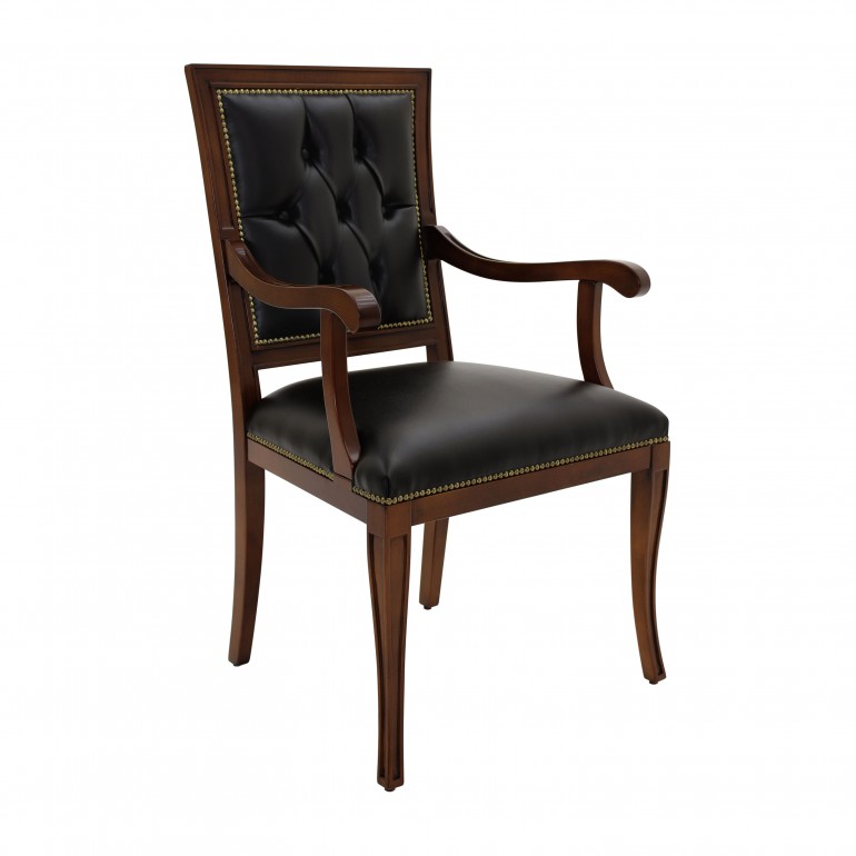 classic style wooden small armchair