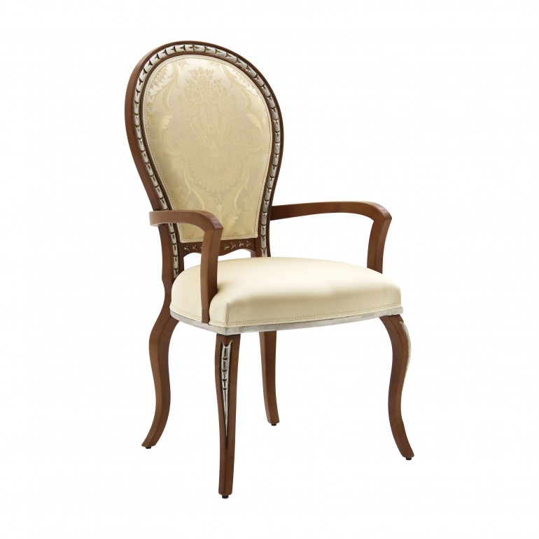 classic style wooden small armchair