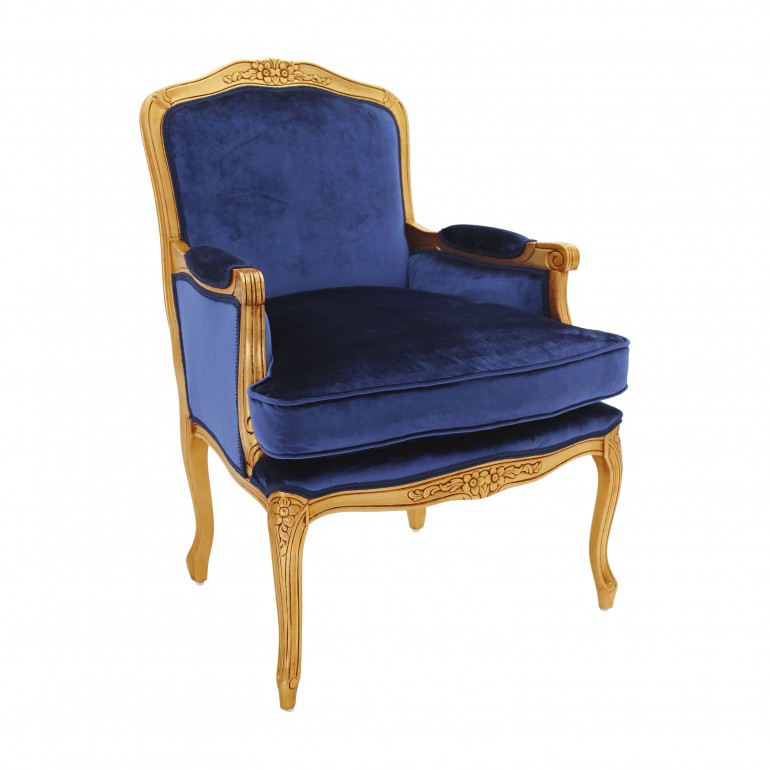 louis xv style wooden armchair 