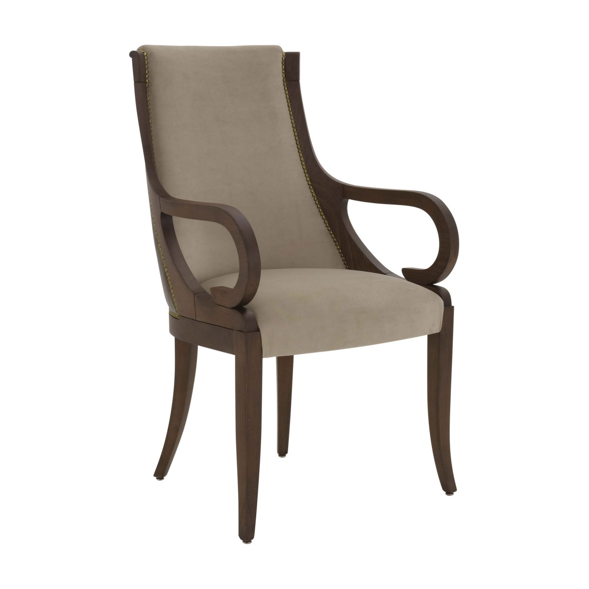 classic style wooden small armchair