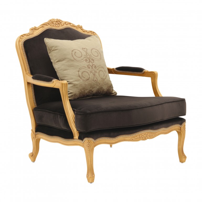 classic style wooden armchair