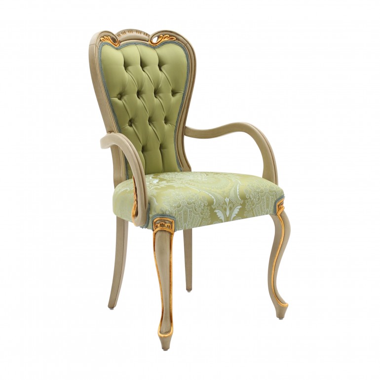 classic style wooden small armchair