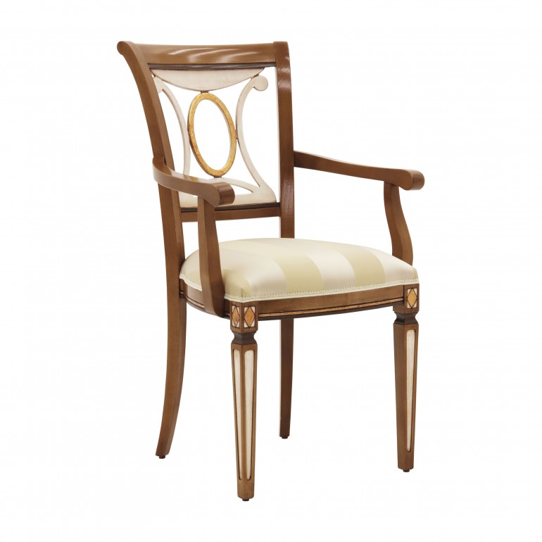 classic style wooden small armchair