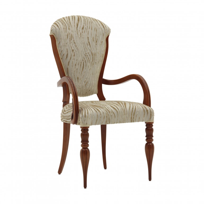 classic style wooden small armchair