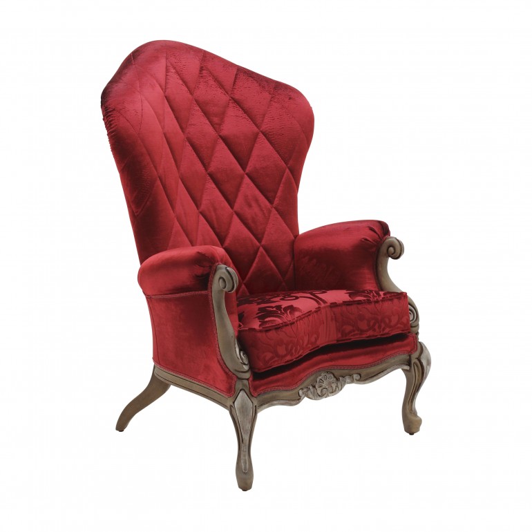 baroque style wooden armchair