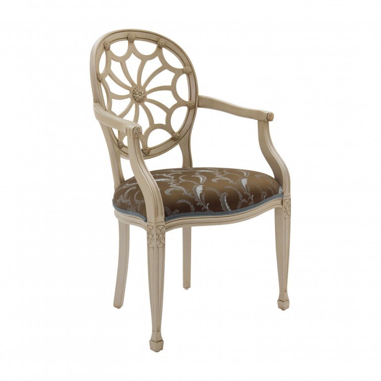 classic style wooden small armchair