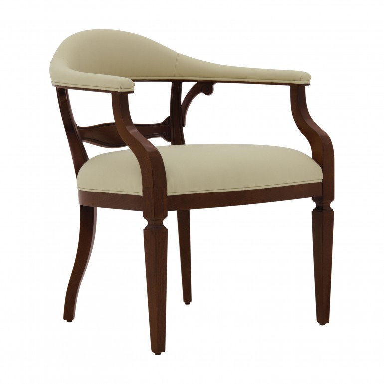 classic style wooden small armchair