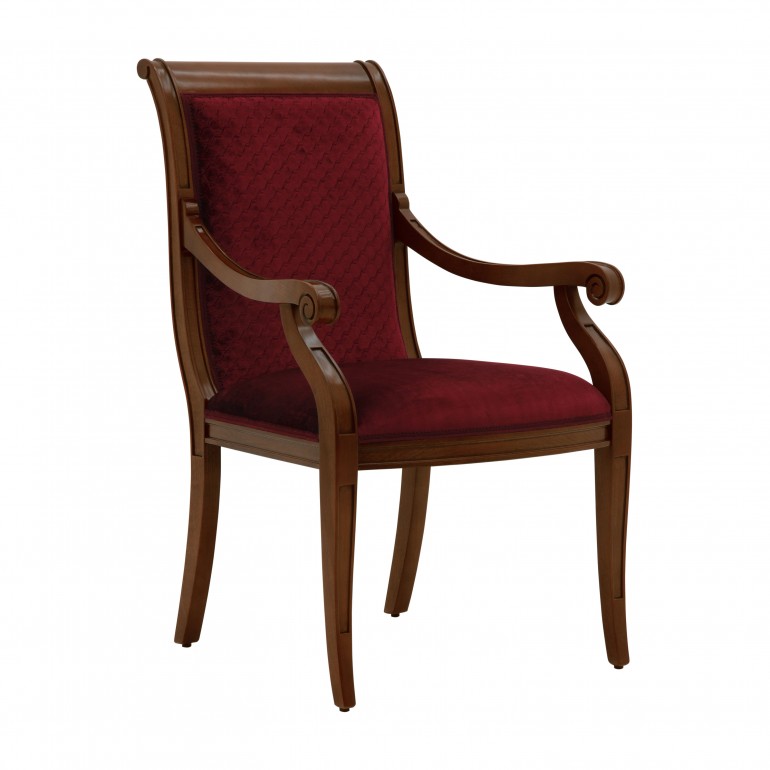 classic style wooden small armchair