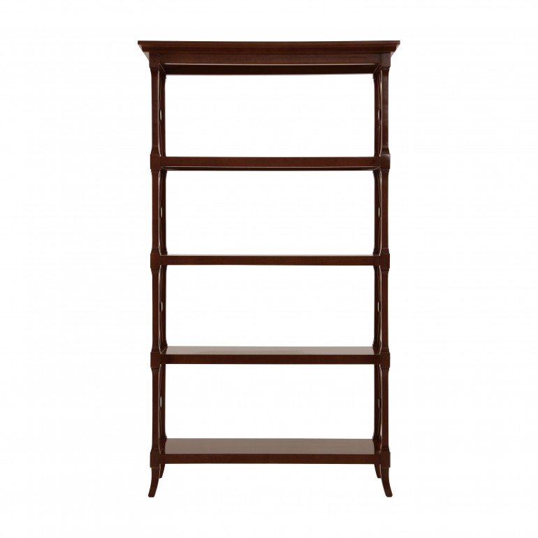 classic style wooden shelf unit
