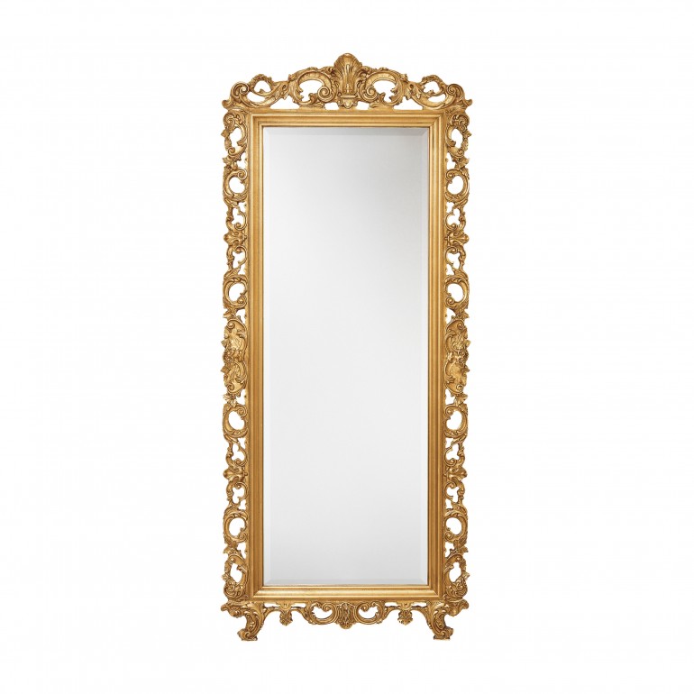 baroque style wooden mirror