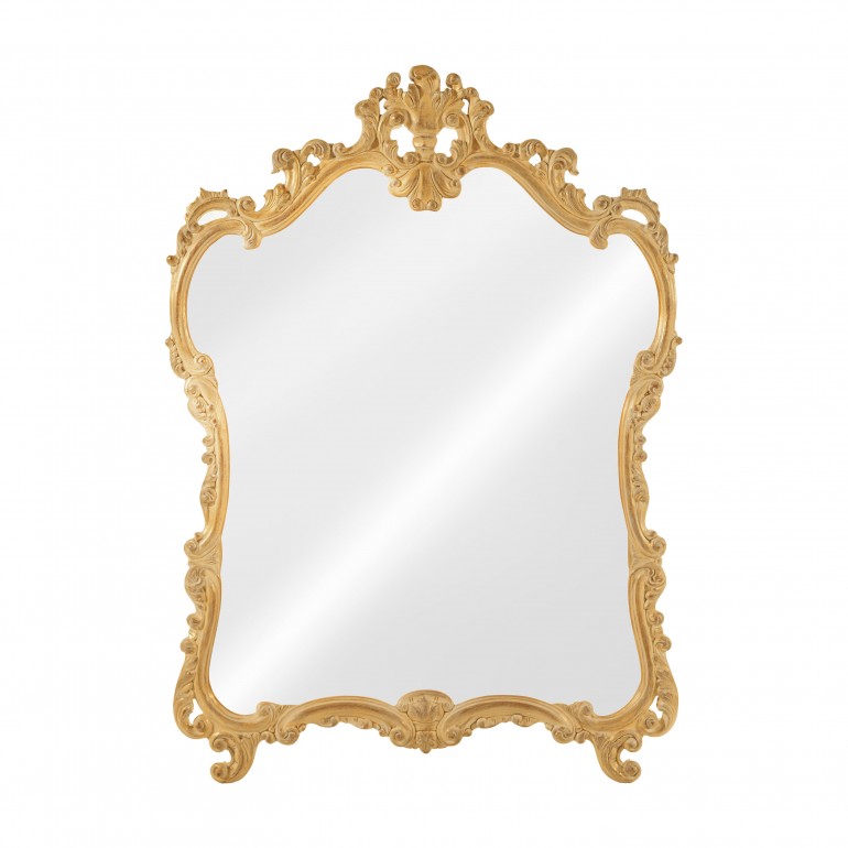 baroque style wooden mirror