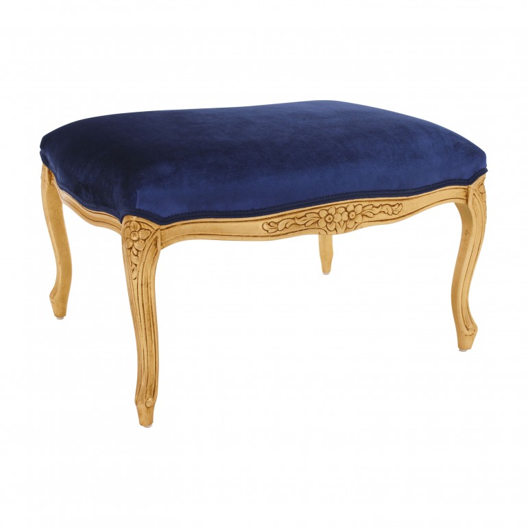 louis XV style wooden ottoman 