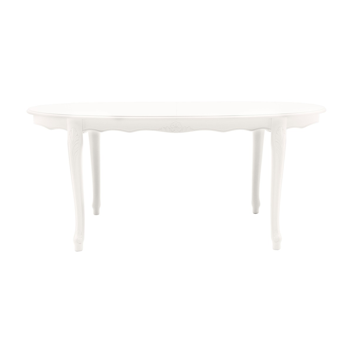 oval lacquered wooden table