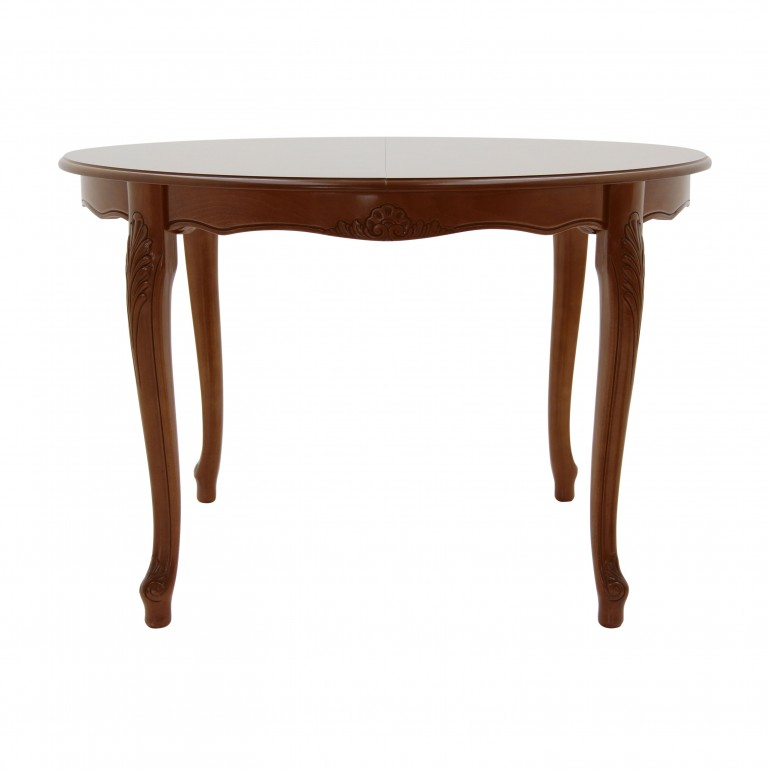 round lacquered wooden table