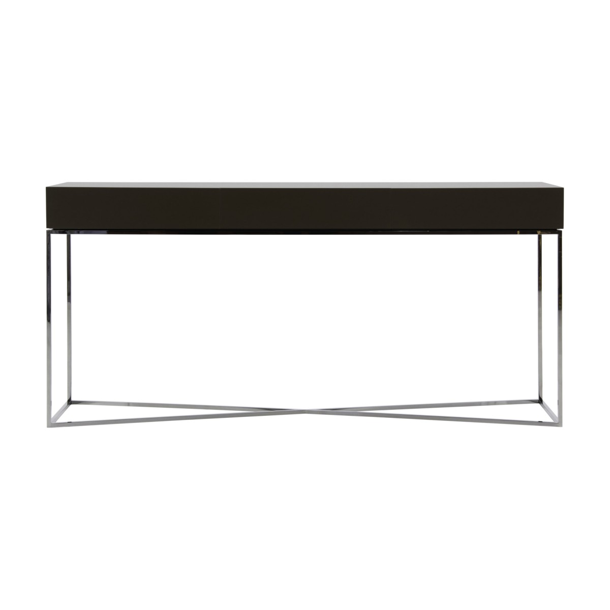 Italian contemporary consolle - modern 3 drawers consolle - Italian consolle with chromed metal base