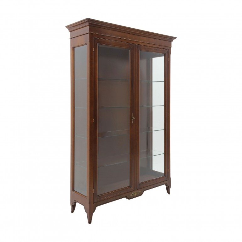 classic style wooden glass cupboard 