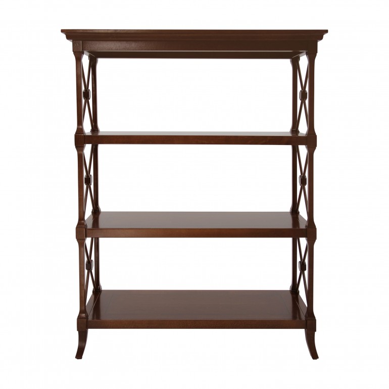 classic style wooden shelf unit