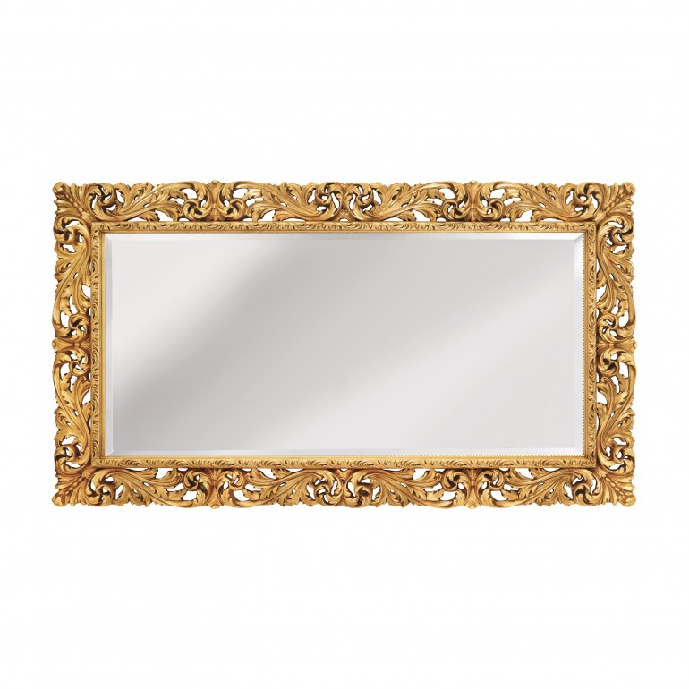 baroque style wooden mirror
