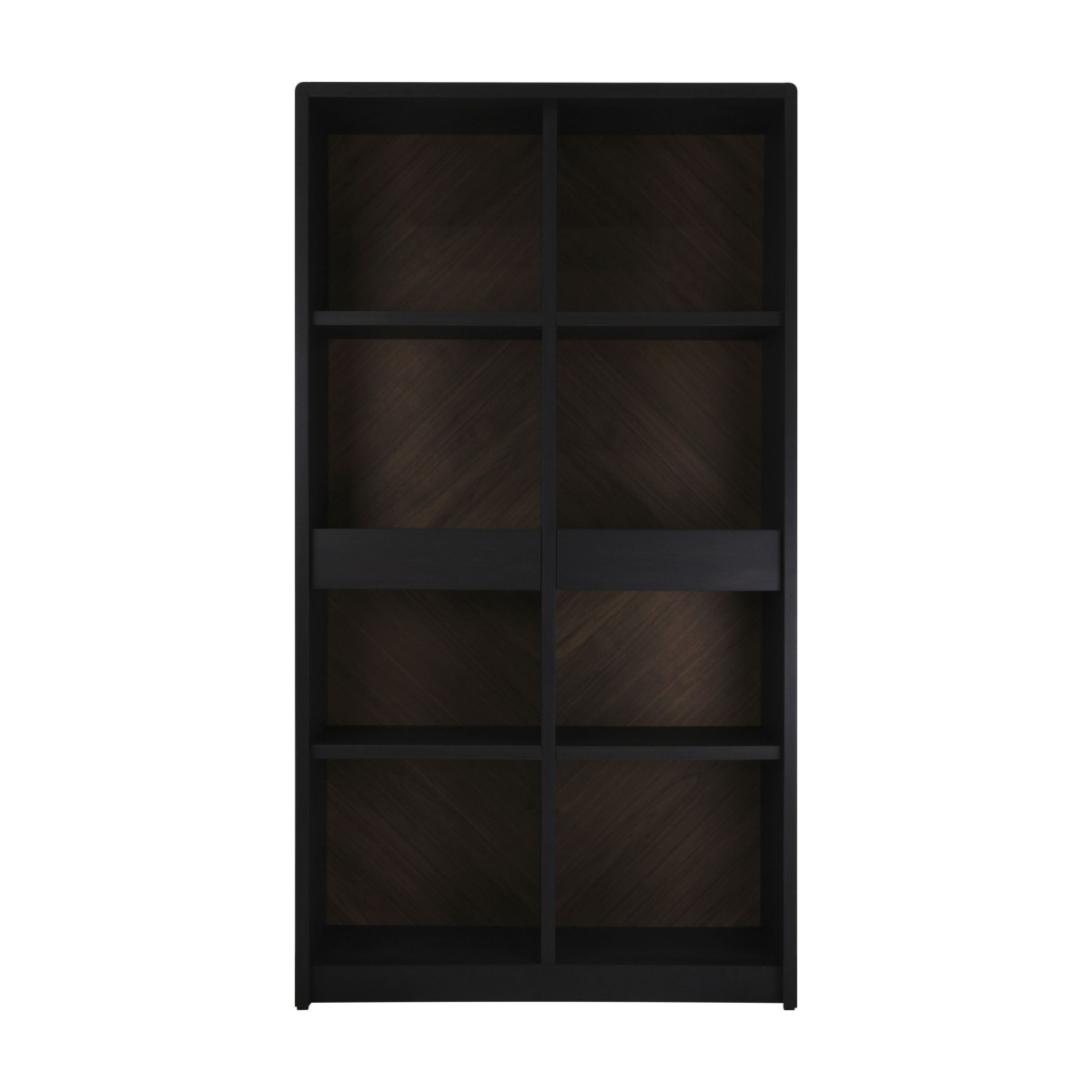 contemporary style bookcase with wood structure 