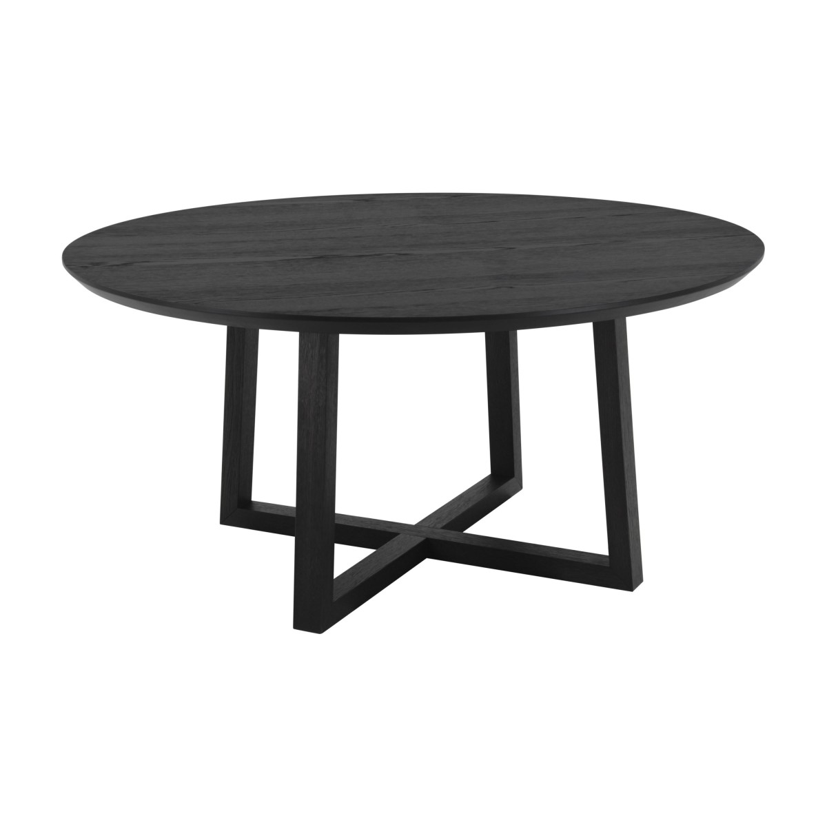 Large modern round Ash wood dining table