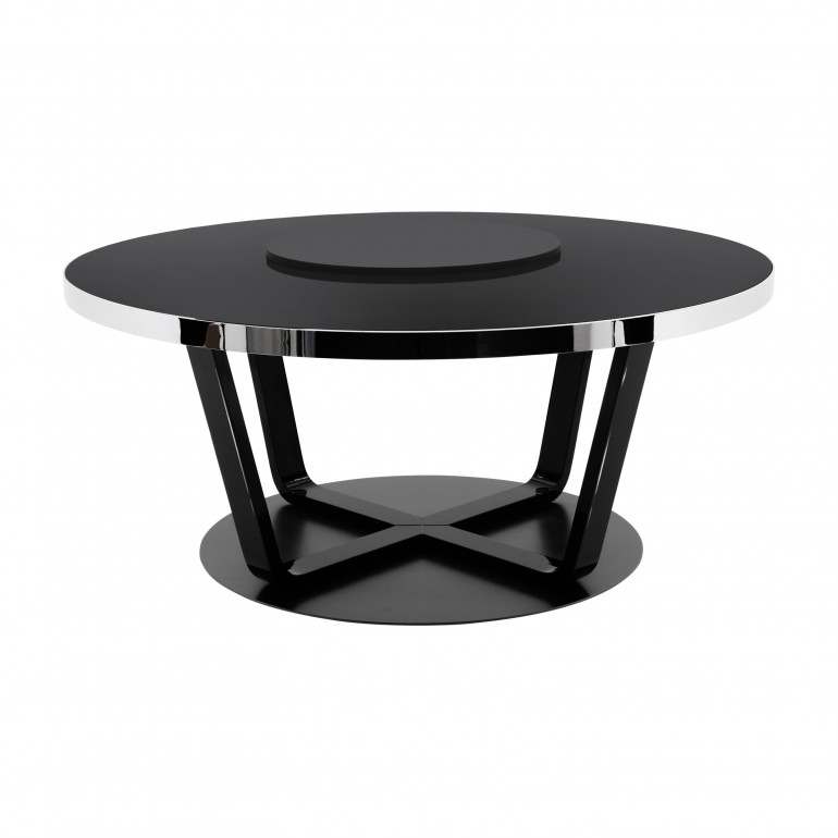contemporary style  table with metal base