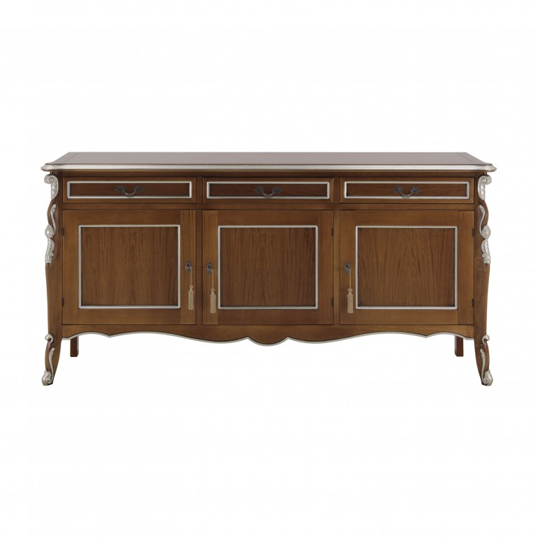 venetian style wooden sideboard