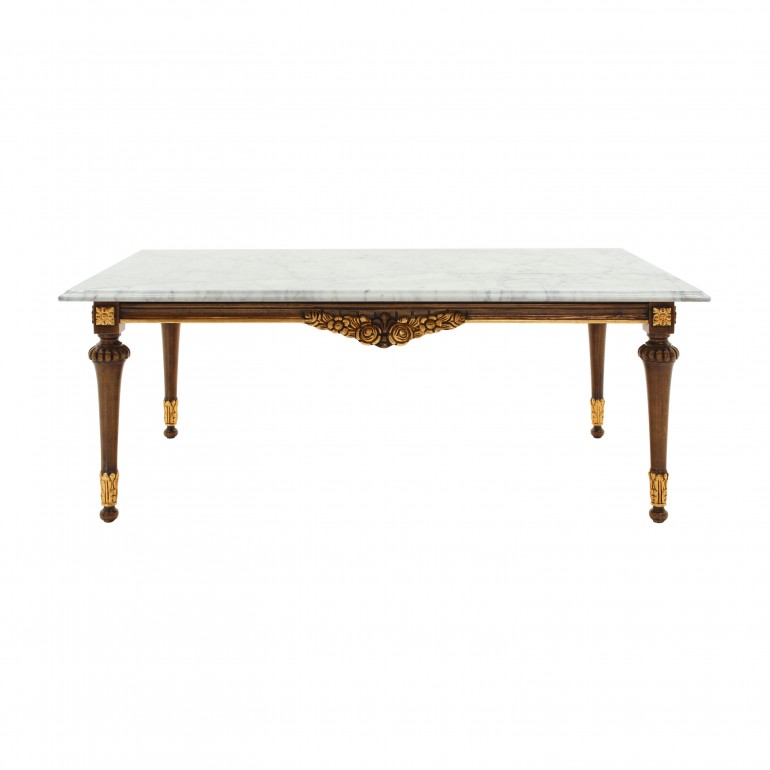 baroque style wooden coffee table