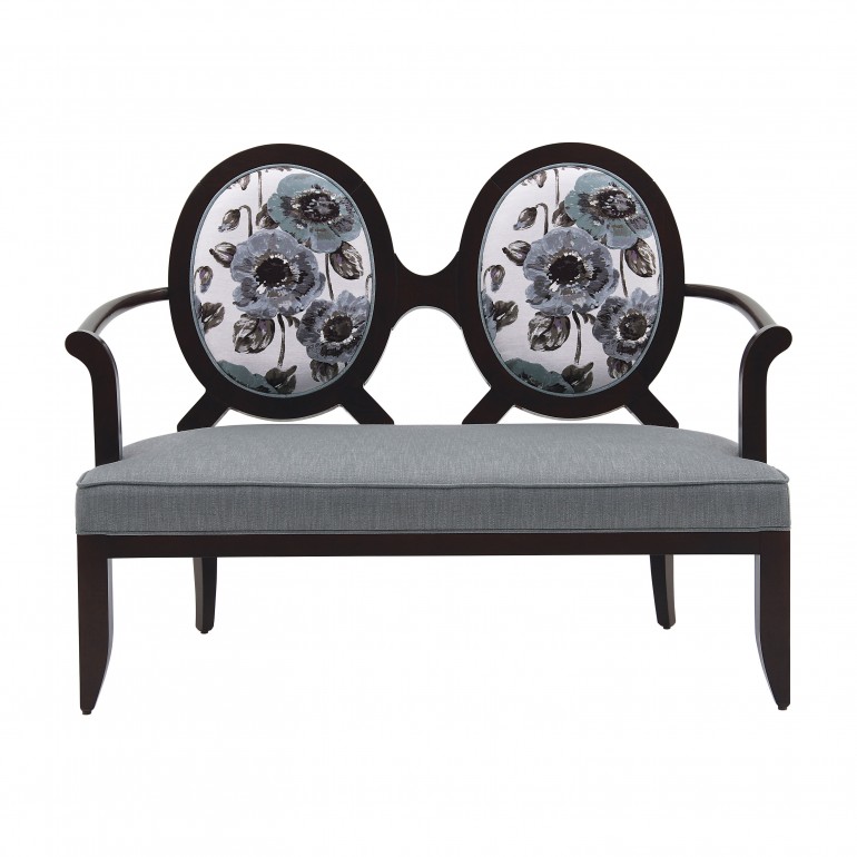 art deco style wooden sofa