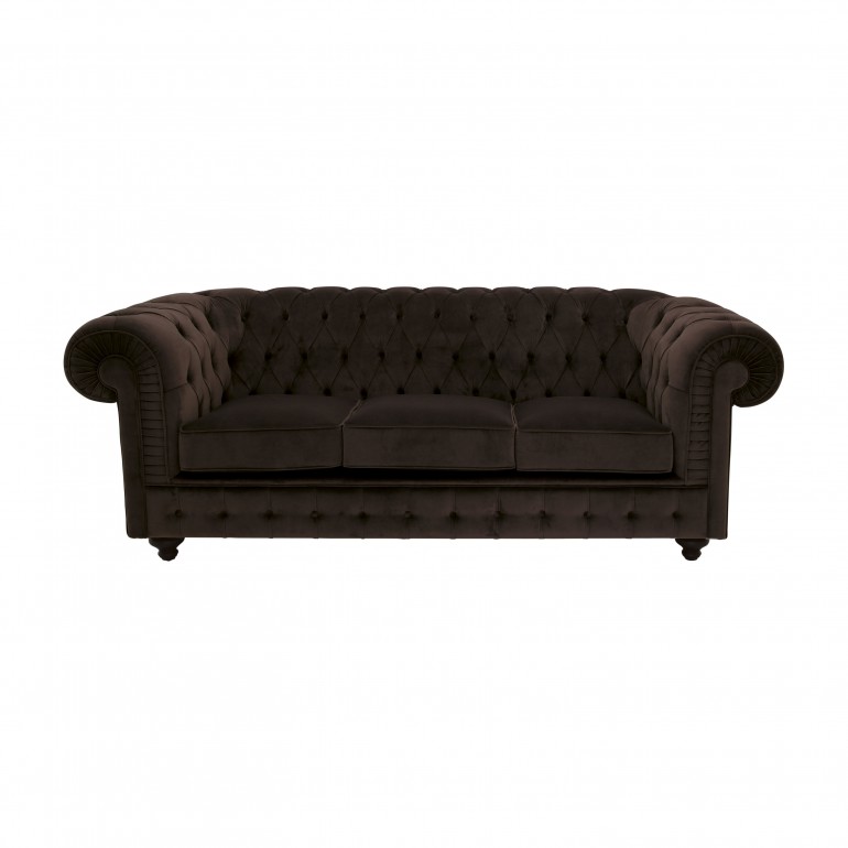 chesterfield style wooden sofa