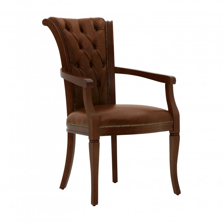 classic style wooden small armchair