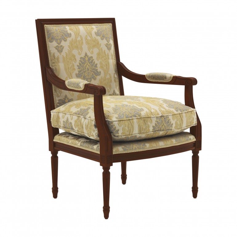 classic style wooden armchair