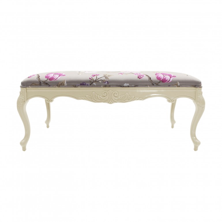 classic style lacquered wooden bench