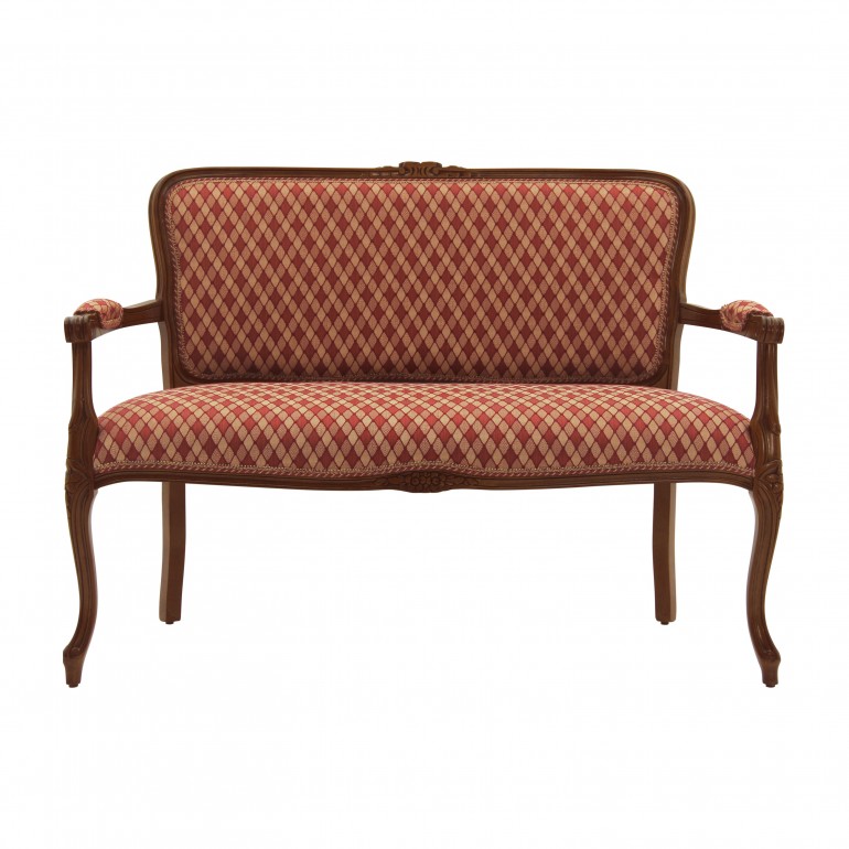 divano classico legno imbottito