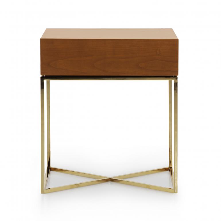 modern style metal bedside table