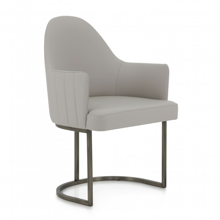 contemporary style armchair with wood structure 