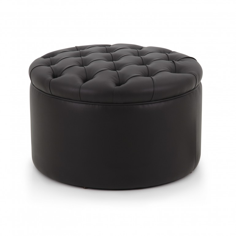 contemporary style wooden ottoman