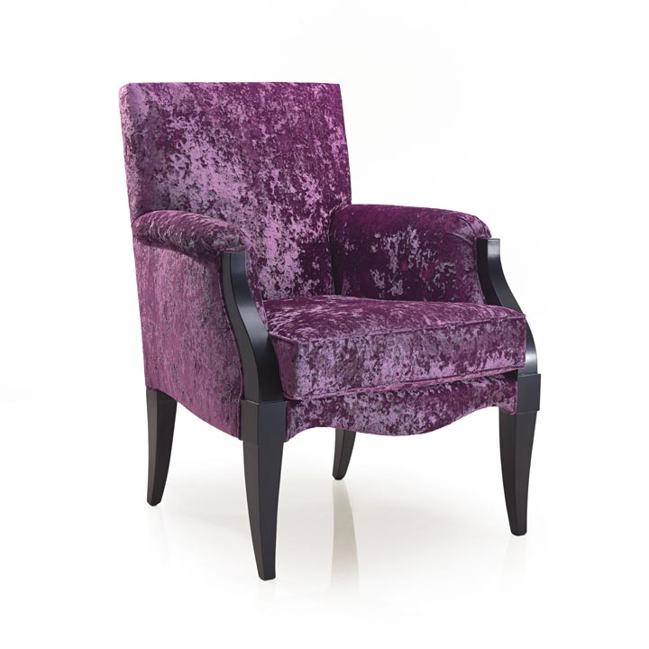 modern style wood armchair edea 6606