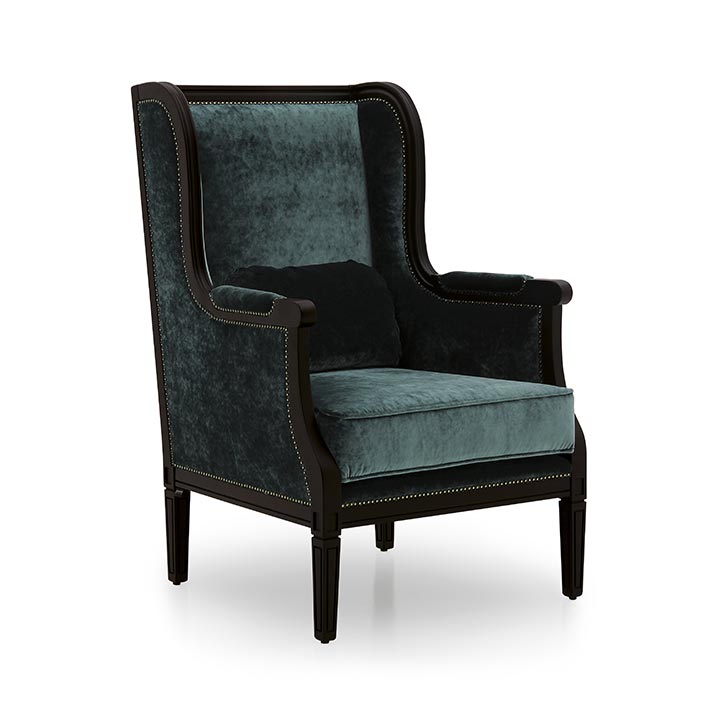 modern style wood armchair gallia 7581