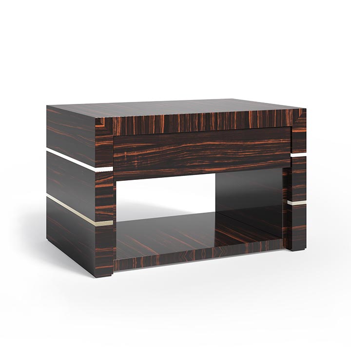 modern style wood bedside table claudius 7372