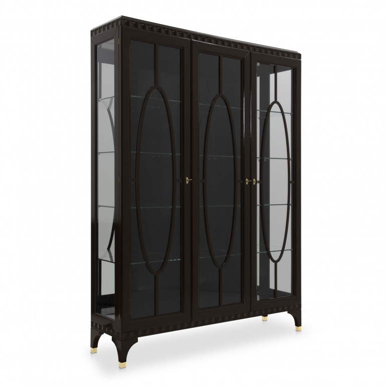 modern style wooden glass cupboard