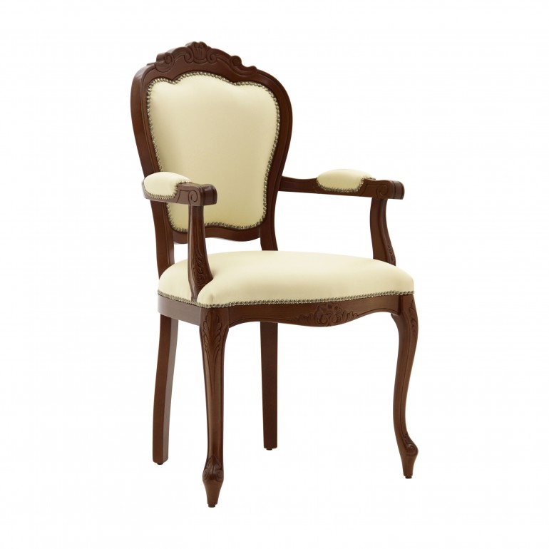 classic style wooden small armchair