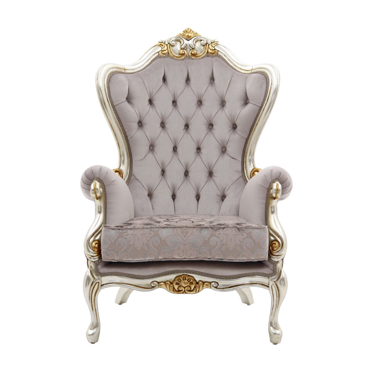 baroque style wooden armchair