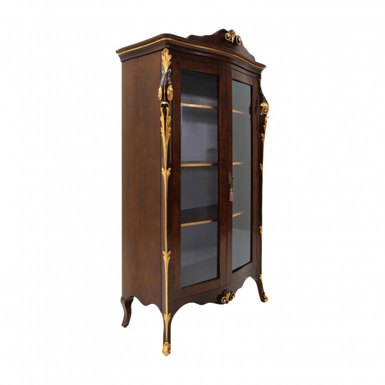 venetian style wooden display cabinet